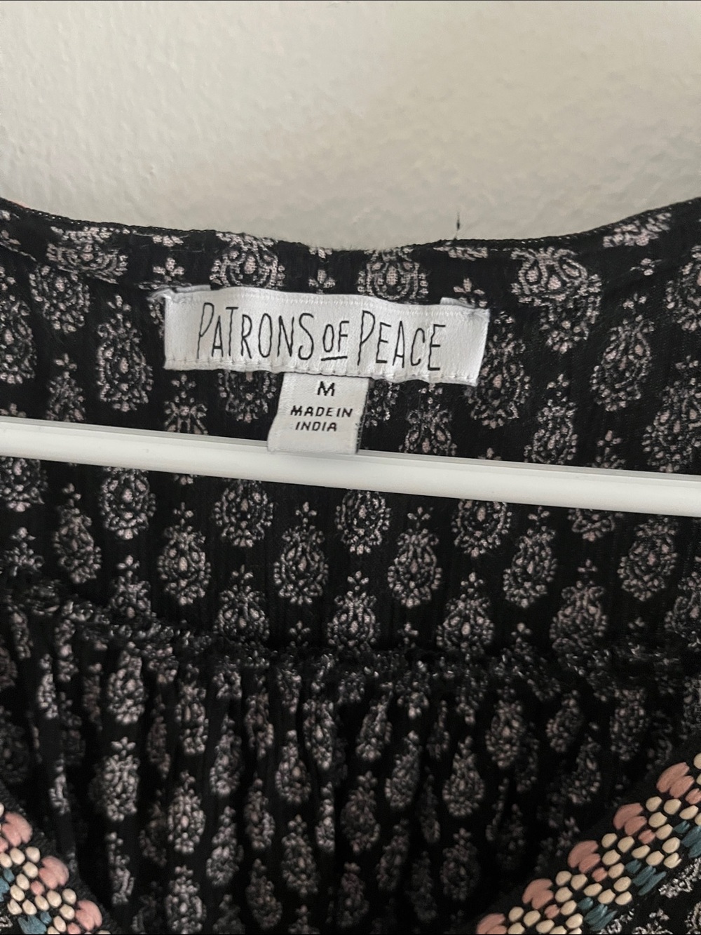 Patrons of Peace Black Sleeveless Floral-Trimmed Camisole - Picture 2 of 5